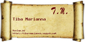 Tiba Marianna névjegykártya