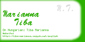 marianna tiba business card